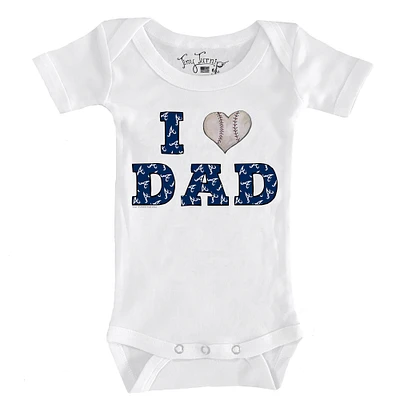 Infant Tiny Turnip White Atlanta Braves I Love Dad Bodysuit