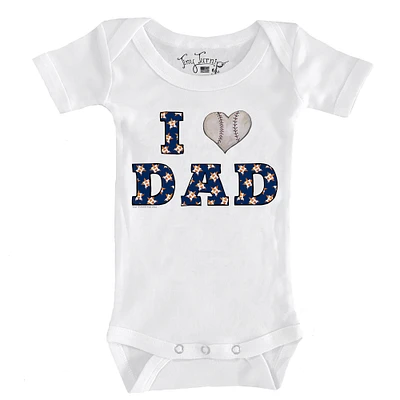 Infant Tiny Turnip White Houston Astros I Love Dad Bodysuit