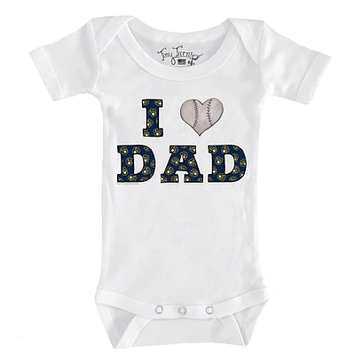Infant Tiny Turnip White Milwaukee Brewers I Love Dad Bodysuit