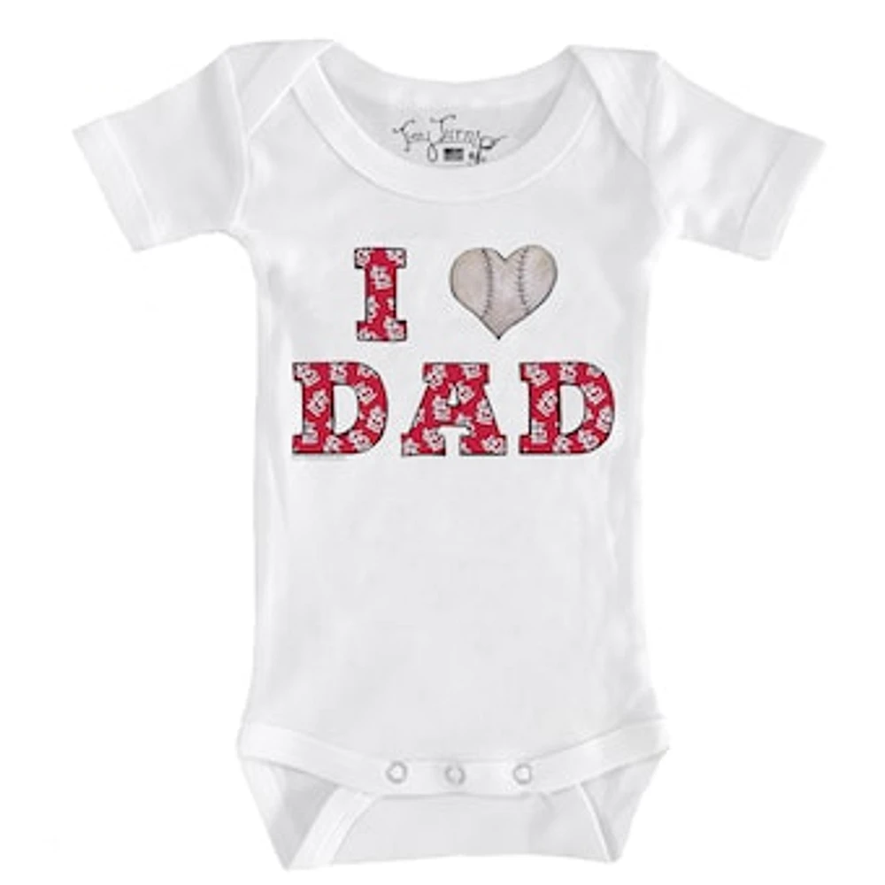 Infant Tiny Turnip White St. Louis Cardinals I Love Dad Bodysuit