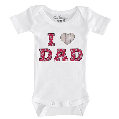 Infant Tiny Turnip White St. Louis Cardinals I Love Dad Bodysuit