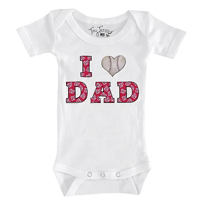 Infant Tiny Turnip White Washington Nationals I Love Dad Bodysuit