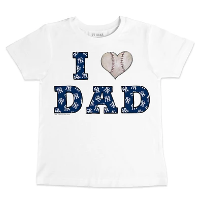 Infant Tiny Turnip White New York Yankees I Love Dad T-Shirt