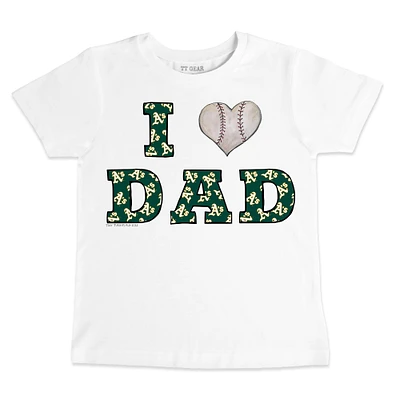 Infant Tiny Turnip White Athletics I Love Dad T-Shirt