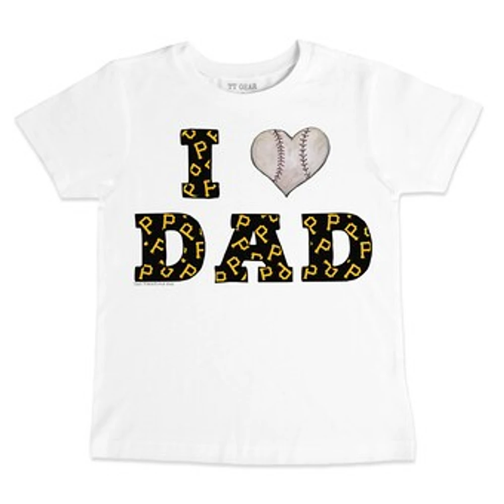 Infant Tiny Turnip White Pittsburgh Pirates I Love Dad T-Shirt