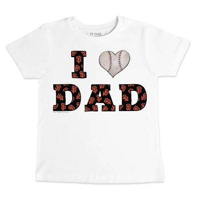 Infant Tiny Turnip White San Francisco Giants I Love Dad T-Shirt