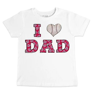 Youth Tiny Turnip White Washington Nationals I Love Dad T-Shirt