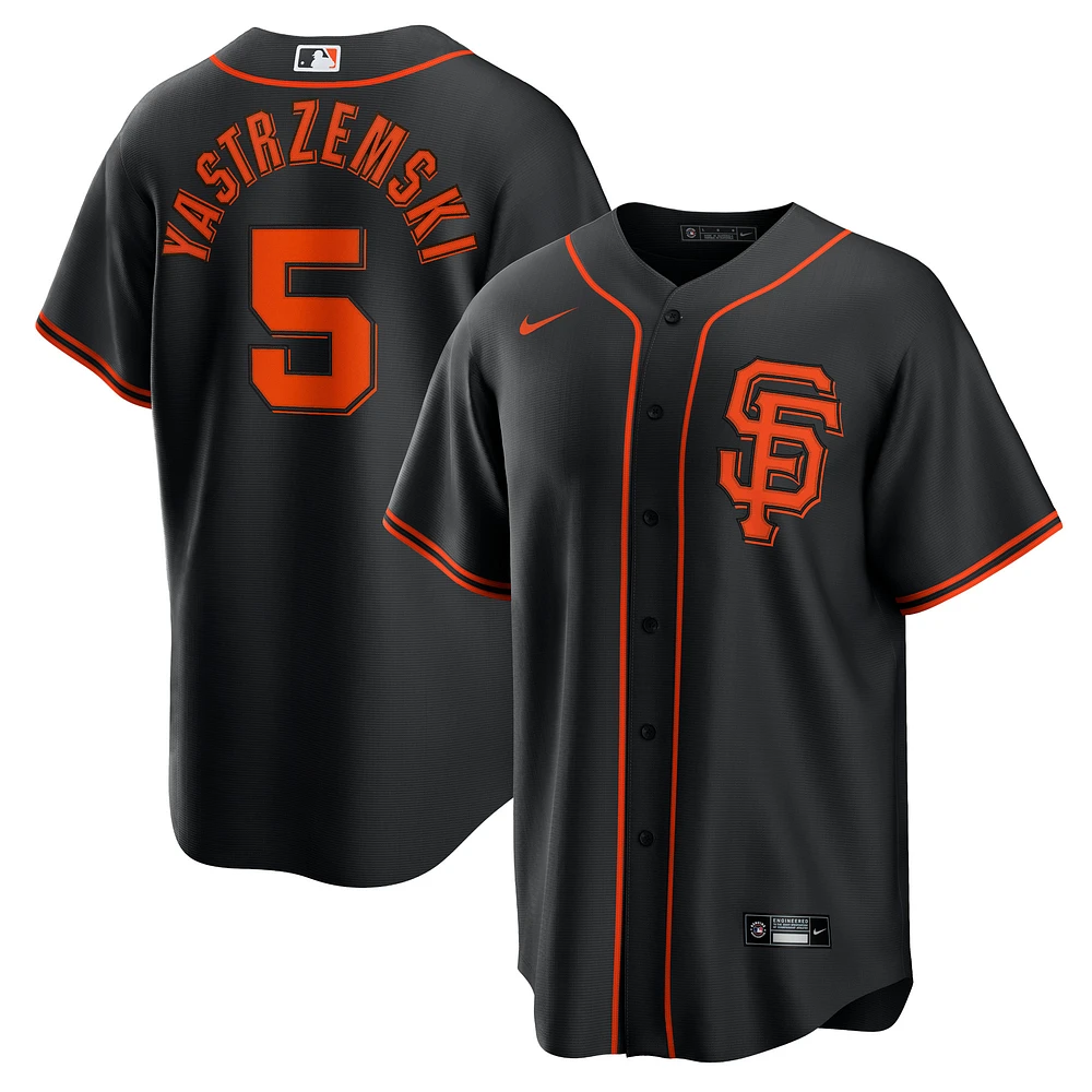 Men's Nike Mike Yastrzemski Black San Francisco Giants Alternate 2 Replica Jersey
