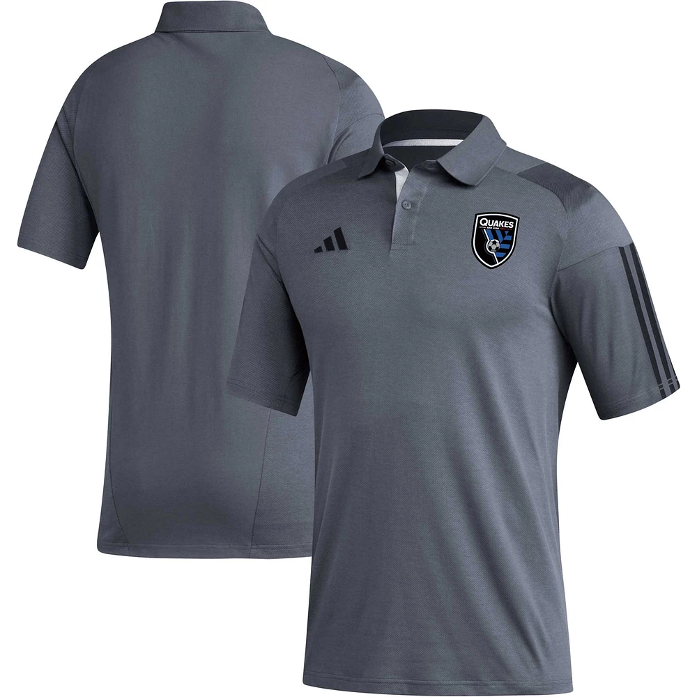 Men's adidas Gray San Jose Earthquakes 2023 On-Field Training Polo