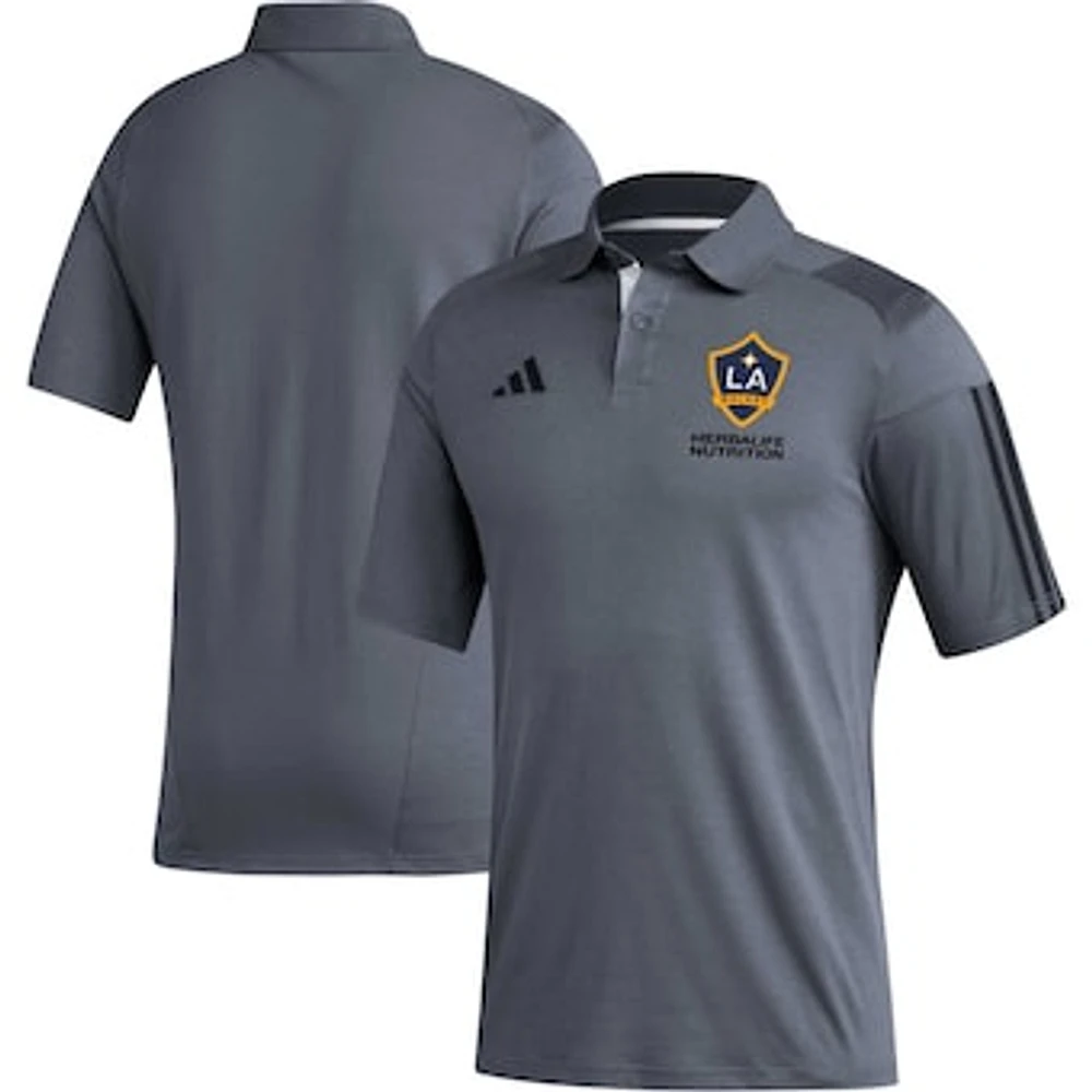Men's adidas Gray LA Galaxy 2023 On-Field Training Polo