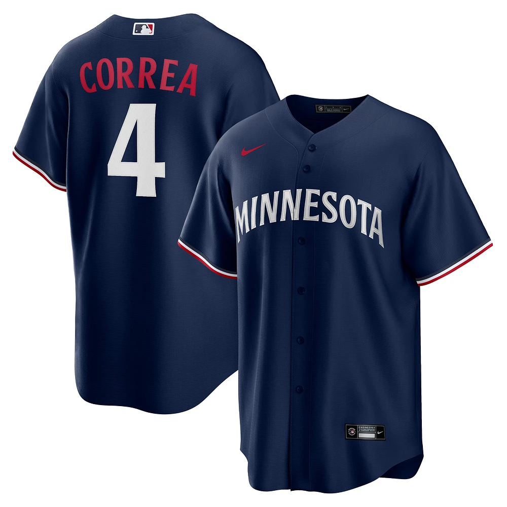 Men's Nike Carlos Correa Navy Minnesota Twins Alternate 2 Replica Jersey