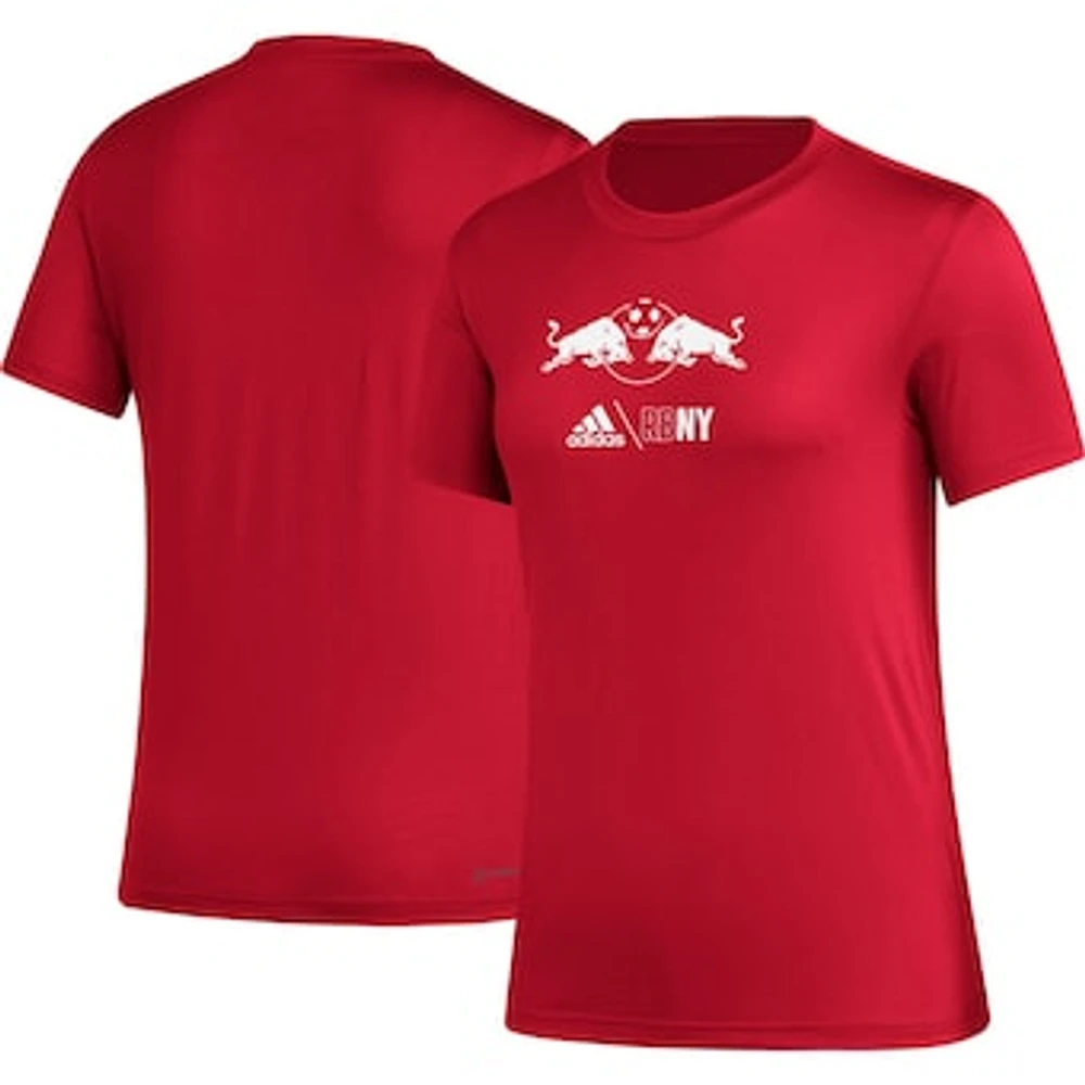 Women's adidas Red New York Red Bulls AEROREADY Club Icon T-Shirt