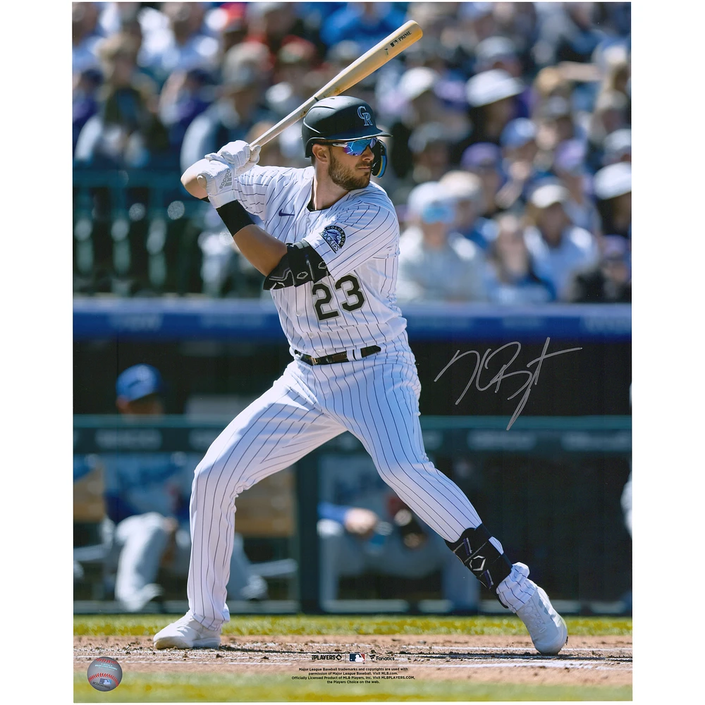 Kris Bryant Colorado Rockies Autographed 16" x 20" Hitting Photograph