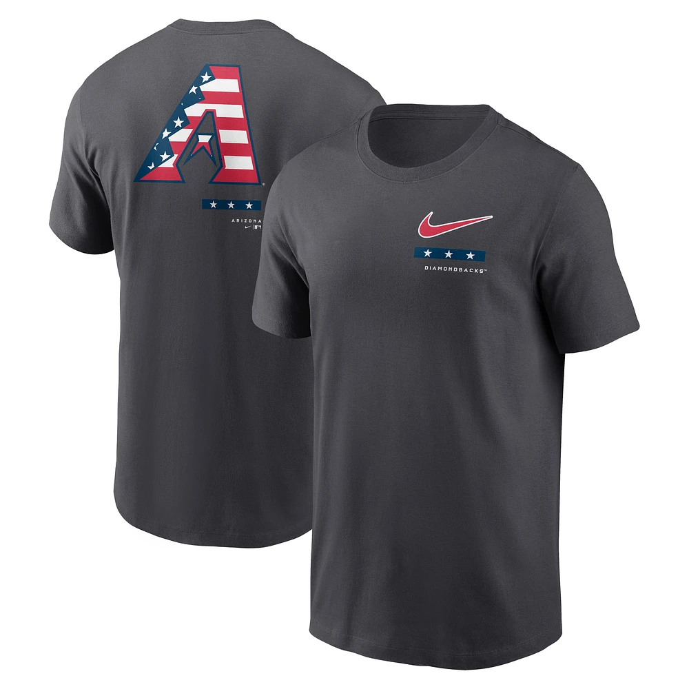 Men's Nike Anthracite Arizona Diamondbacks Americana T-Shirt