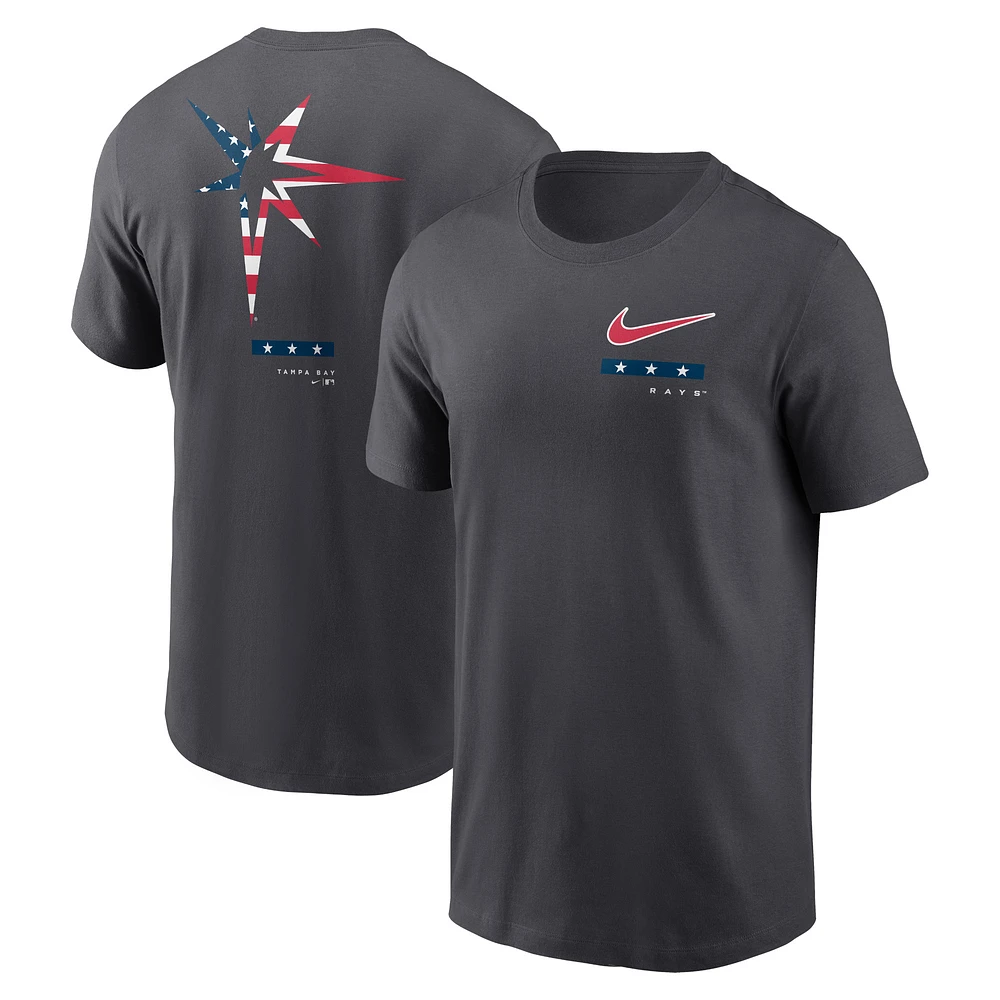 Men's Nike Anthracite Tampa Bay Rays Americana T-Shirt