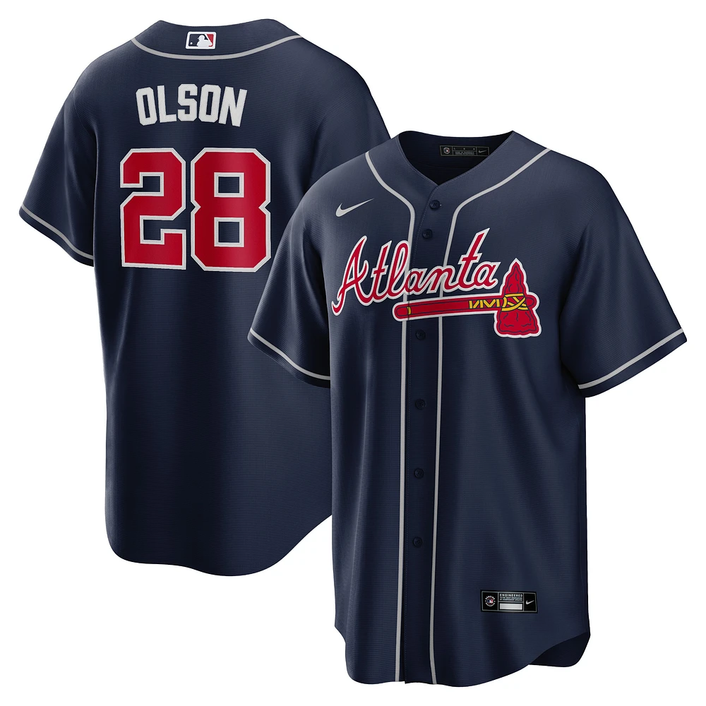 Men's Nike Matt Olson Navy Atlanta Braves Alternate Replica Player Jersey