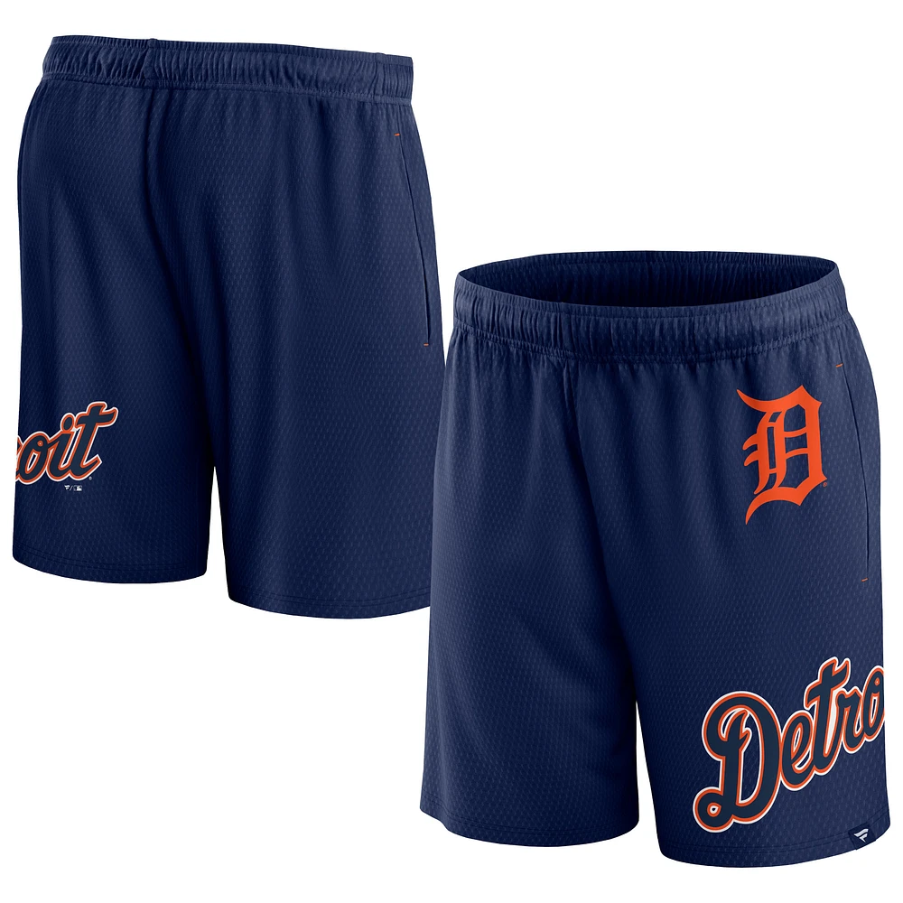 Men's Fanatics Navy Detroit Tigers Clincher Mesh Shorts