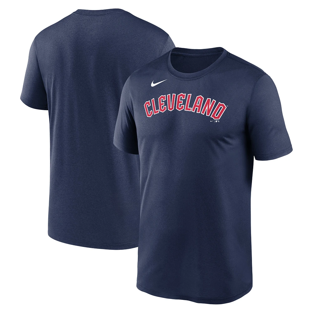 Men's Nike Navy Cleveland Guardians New Legend Wordmark T-Shirt