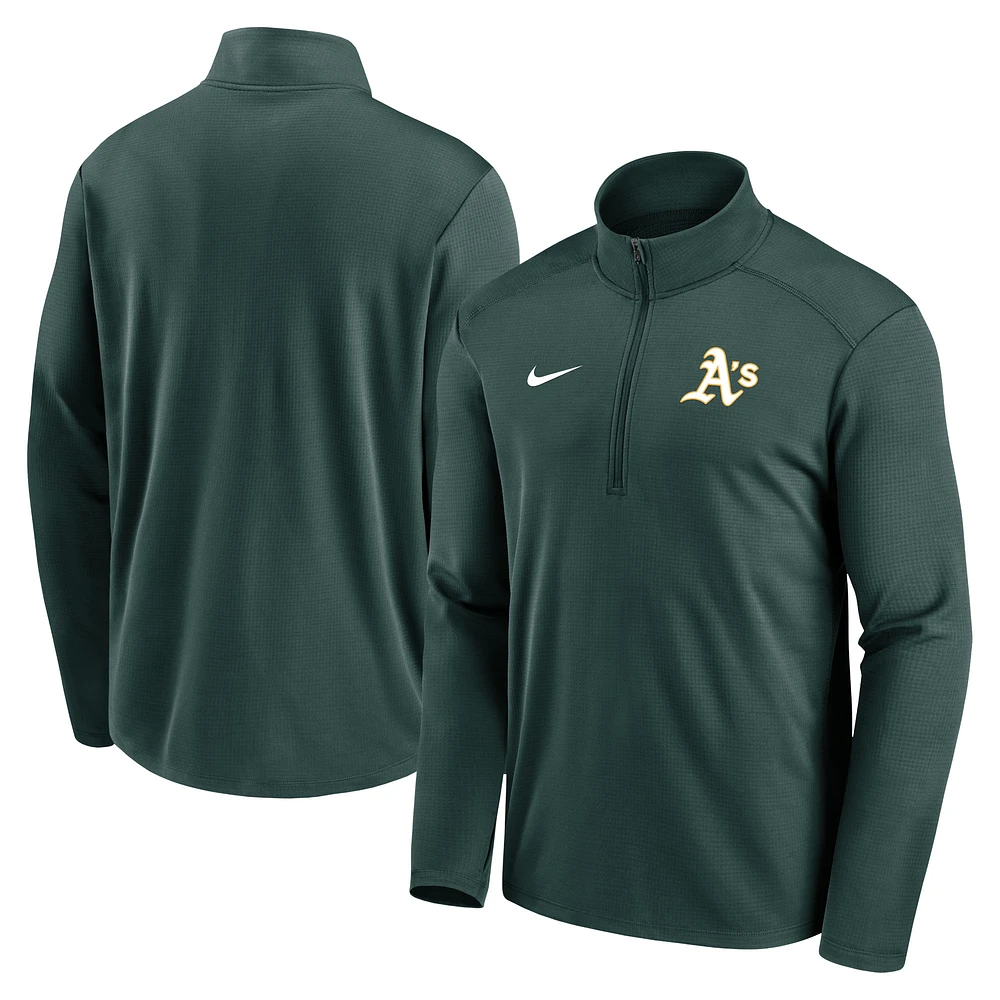 Men's Nike Green Athletics Agility Pacer Performance Half-Zip Top