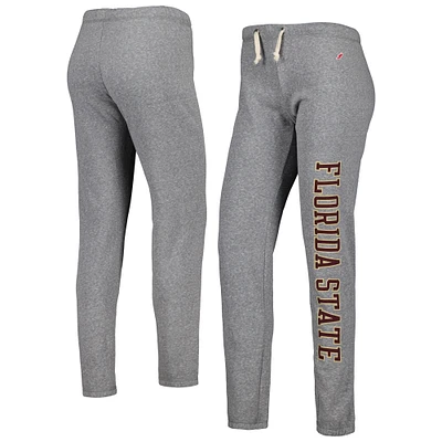 Women's League Collegiate Wear Heather Gray Florida State Seminoles Victory Springs Tri-Blend Jogger Pants