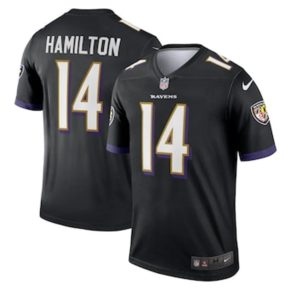 Men's Nike Kyle Hamilton Black Baltimore Ravens Legend Player Performance Top