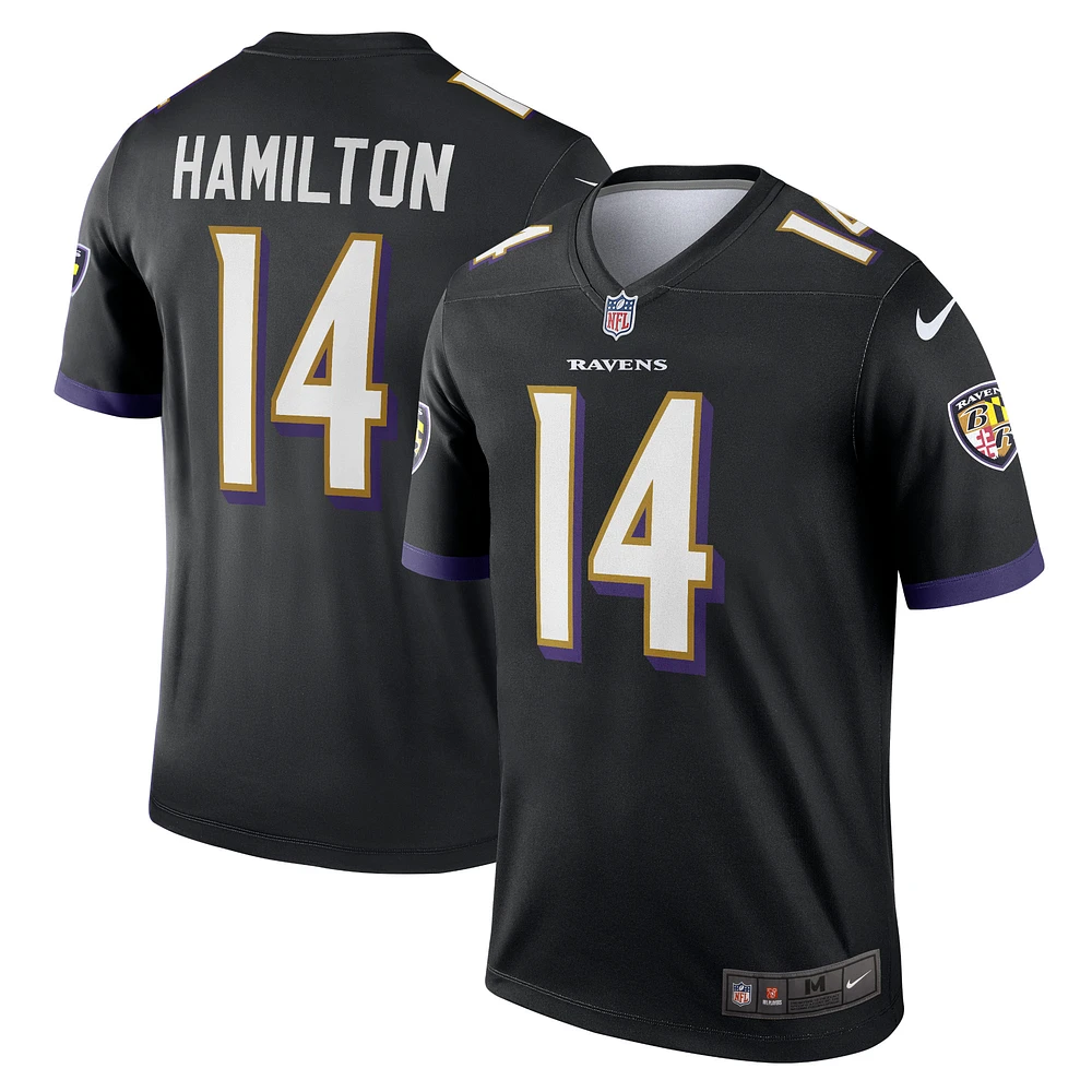 Men's Nike Kyle Hamilton Black Baltimore Ravens Legend Player Performance Top