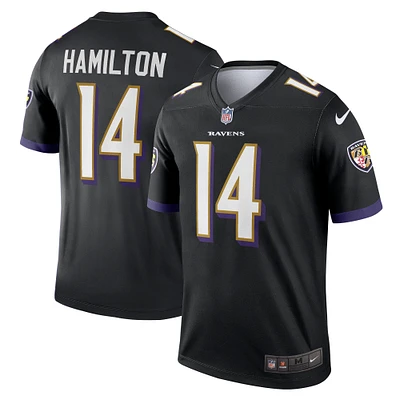 Men's Nike Kyle Hamilton Black Baltimore Ravens Legend Player Performance Top