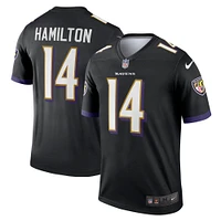 Men's Nike Kyle Hamilton Black Baltimore Ravens Legend Player Performance Top
