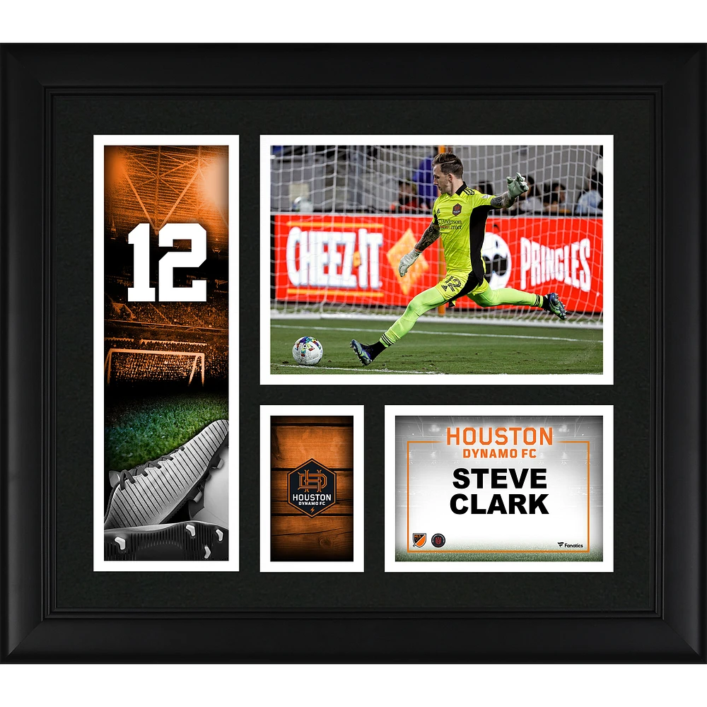 Steve Clark Houston Dynamo FC Framed 15" x 17" Player Core Collage