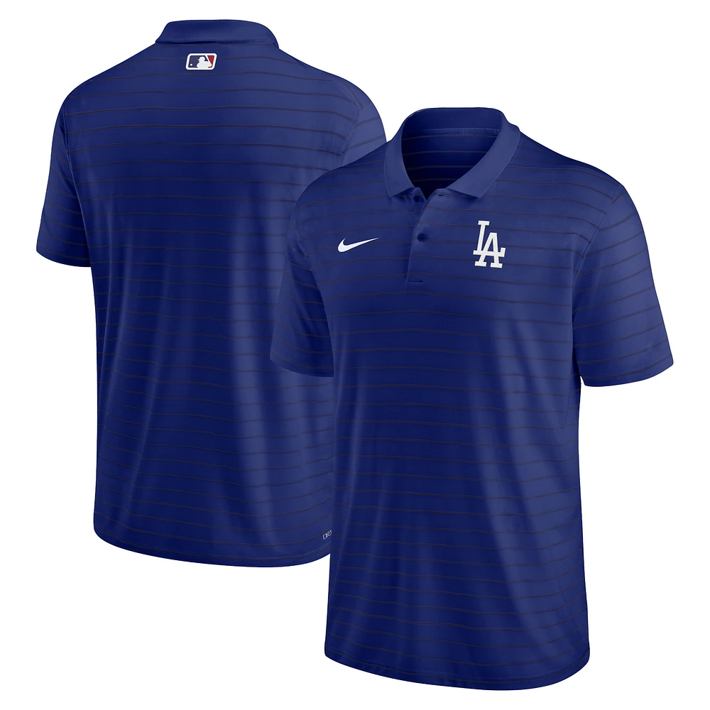 Men's Nike Royal Los Angeles Dodgers Authentic Collection Victory Striped Performance Polo