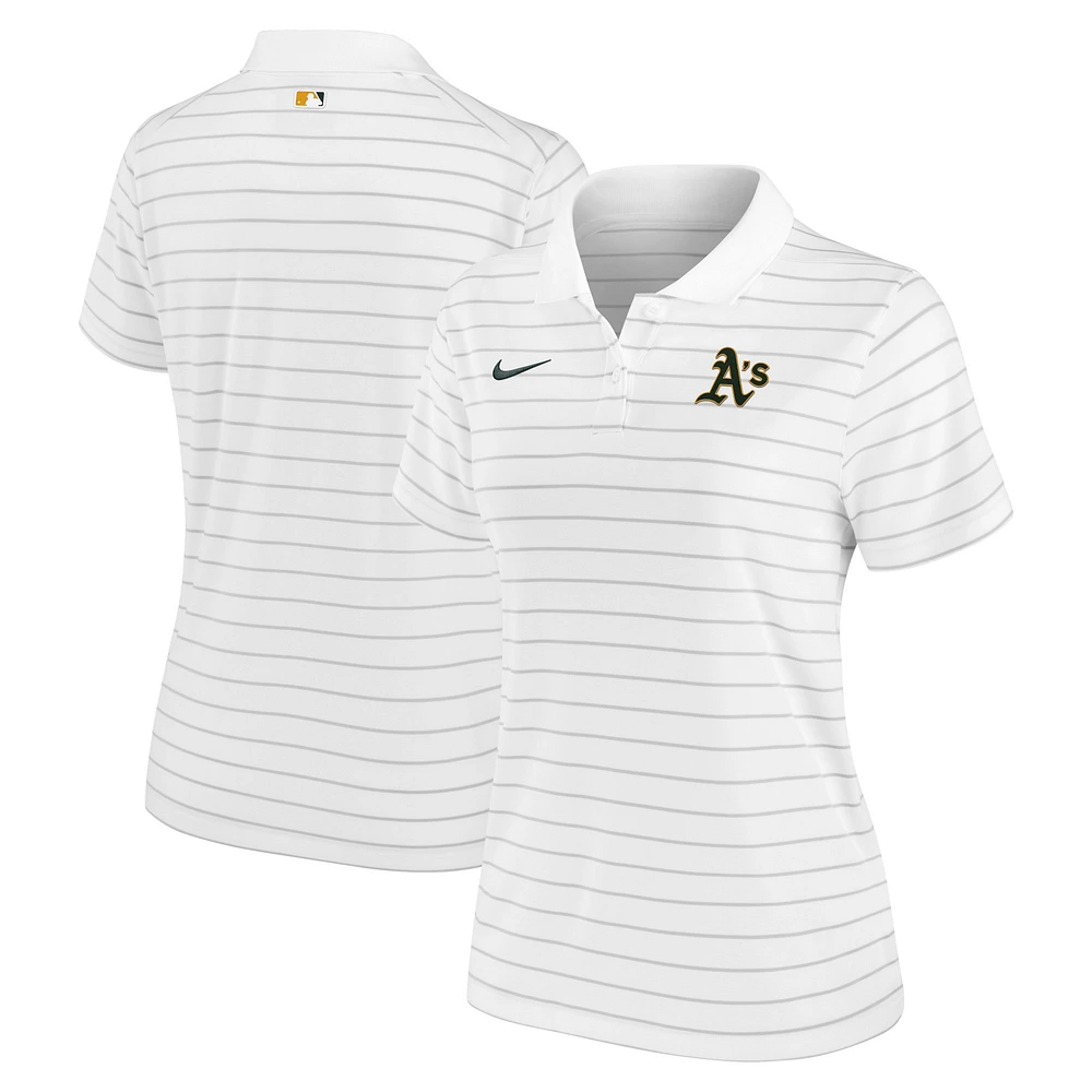 Women's Nike White Athletics Authentic Collection Victory Performance Polo