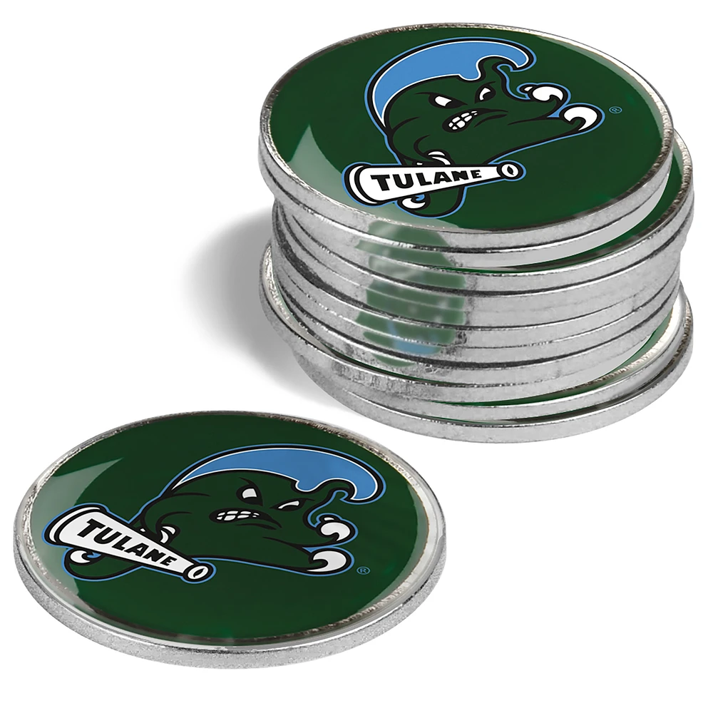 Tulane Green Wave 12-Pack Golf Ball Marker Set