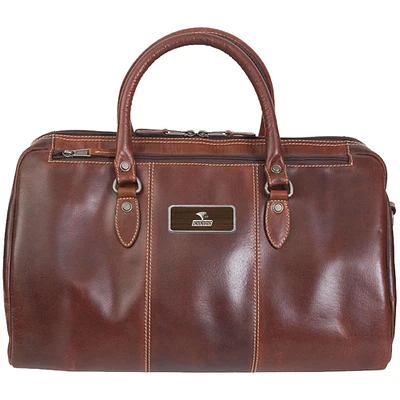 Brown Lindenwood Lions Logo Plate Niagara Canyon Duffel Bag