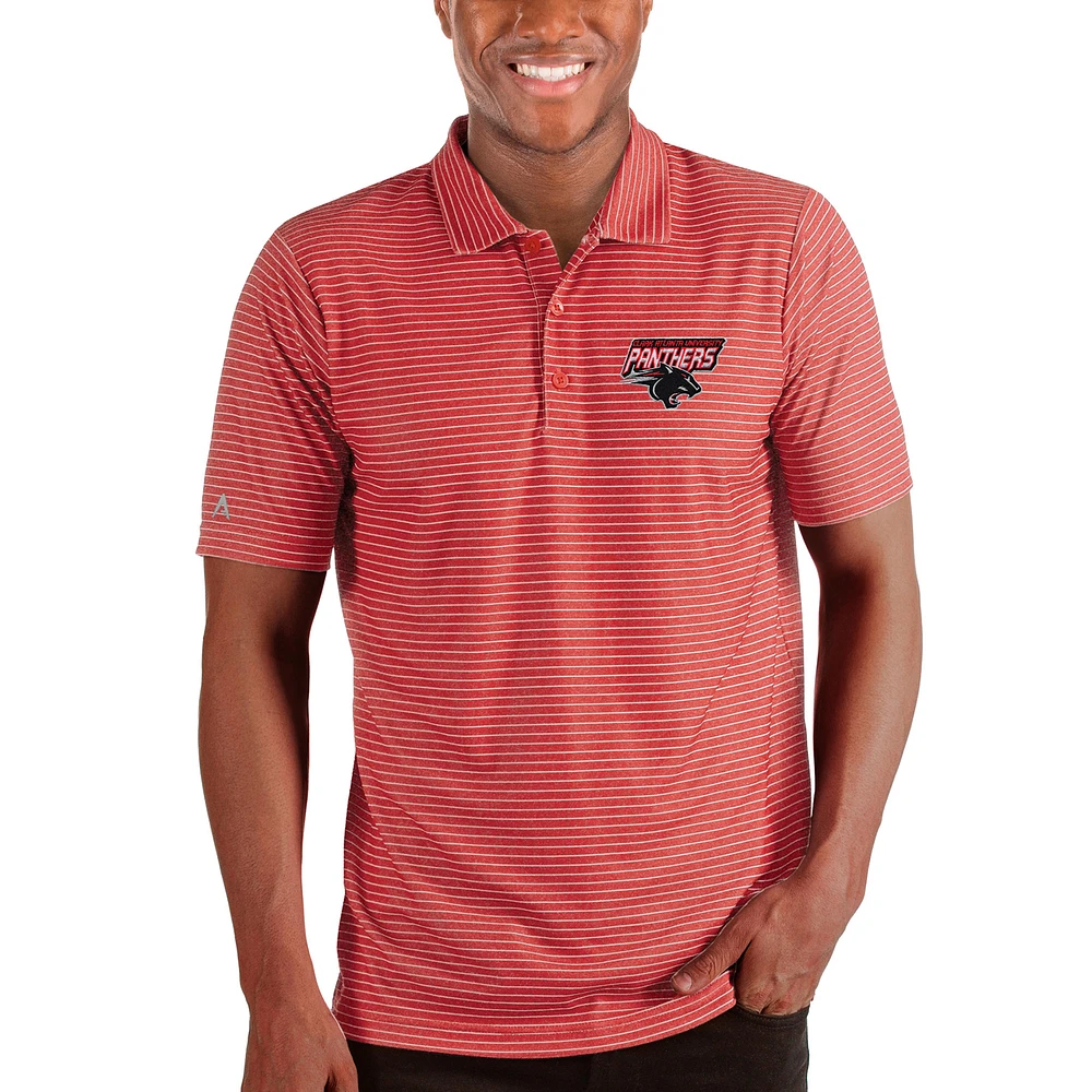 Men's Antigua Heathered Red Clark Atlanta University Panthers Esteem Polo