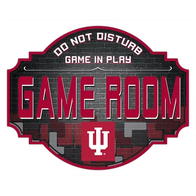 Indiana Hoosiers 12'' Game Room Tavern Sign