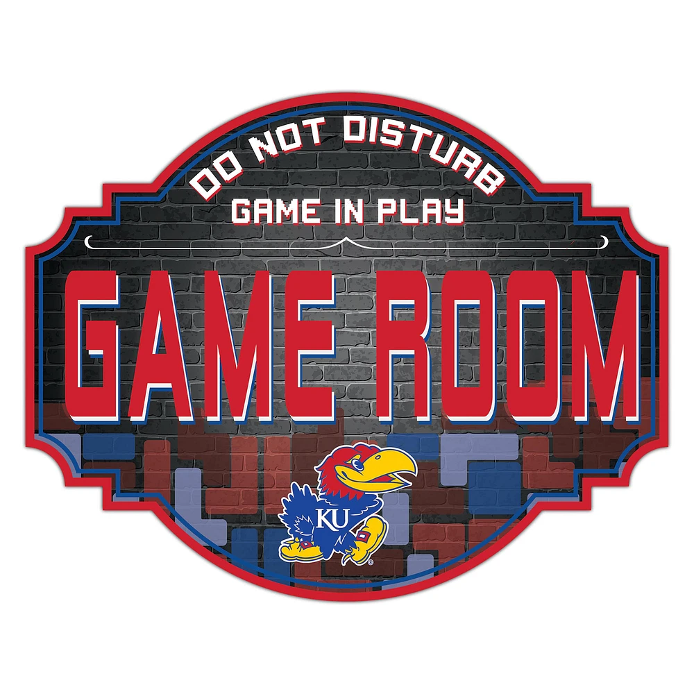 Kansas Jayhawks 12'' Game Room Tavern Sign