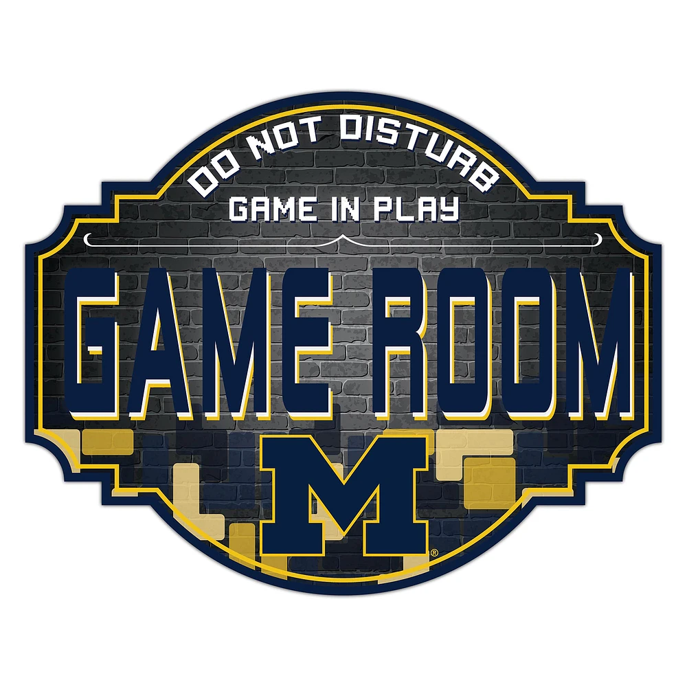 Michigan Wolverines 12'' Game Room Tavern Sign