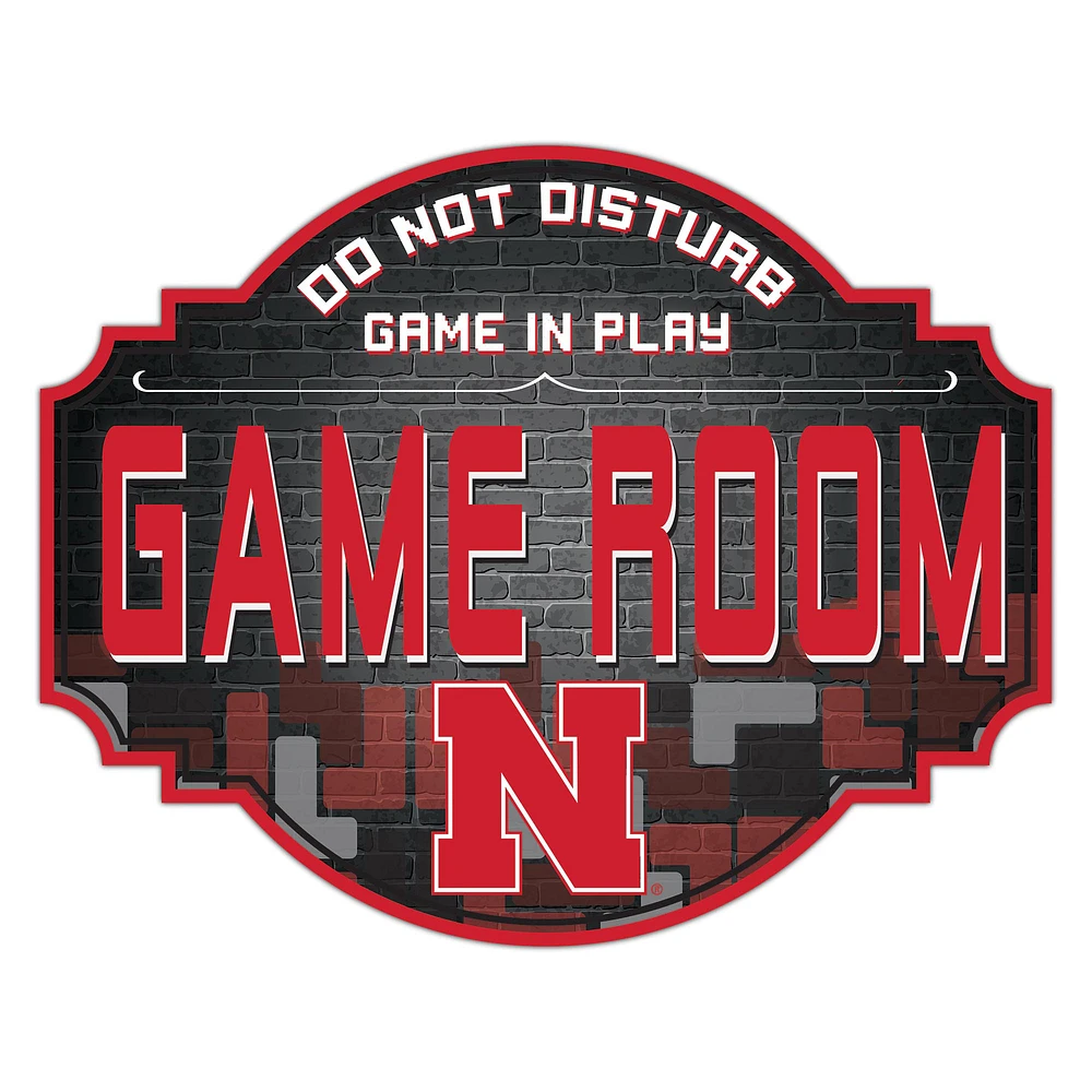 Nebraska Huskers 12'' Game Room Tavern Sign