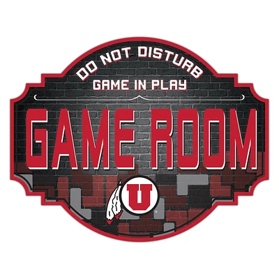Utah Utes 12'' Game Room Tavern Sign
