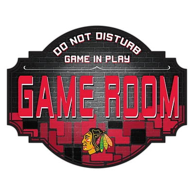 Chicago Blackhawks 12'' Game Room Tavern Sign