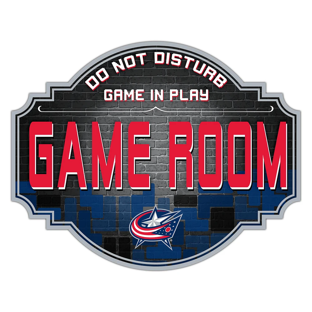 Columbus Blue Jackets 12'' Game Room Tavern Sign