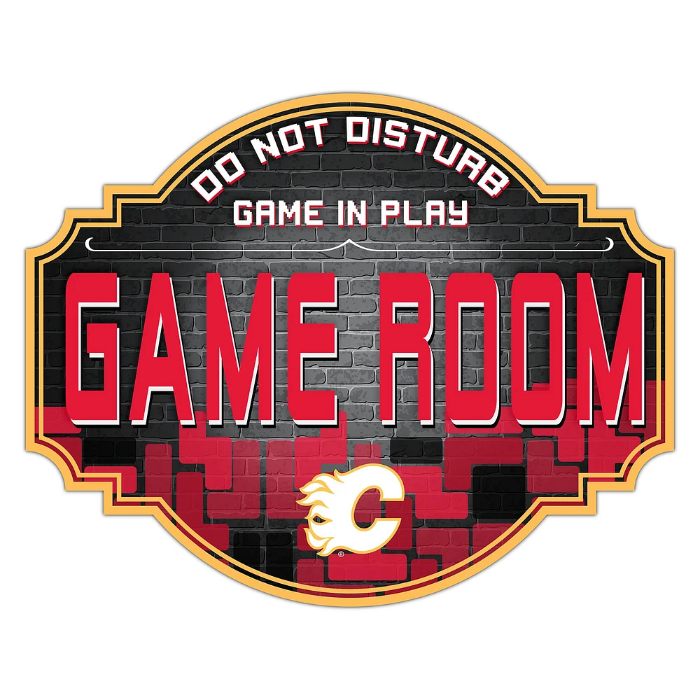 Calgary Flames 12'' Game Room Tavern Sign