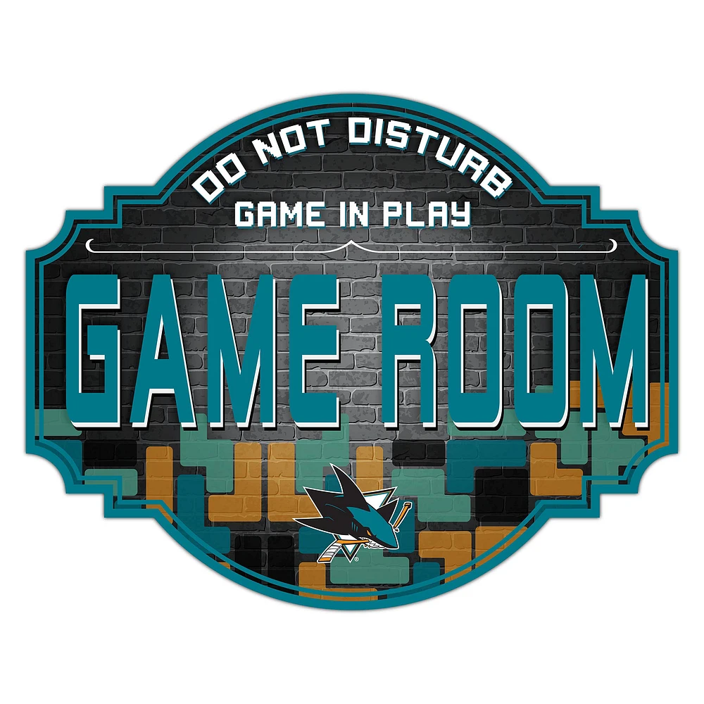 San Jose Sharks 12'' Game Room Tavern Sign