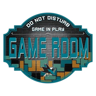 San Jose Sharks 12'' Game Room Tavern Sign