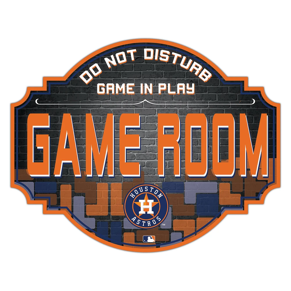 Houston Astros 12'' Game Room Tavern Sign