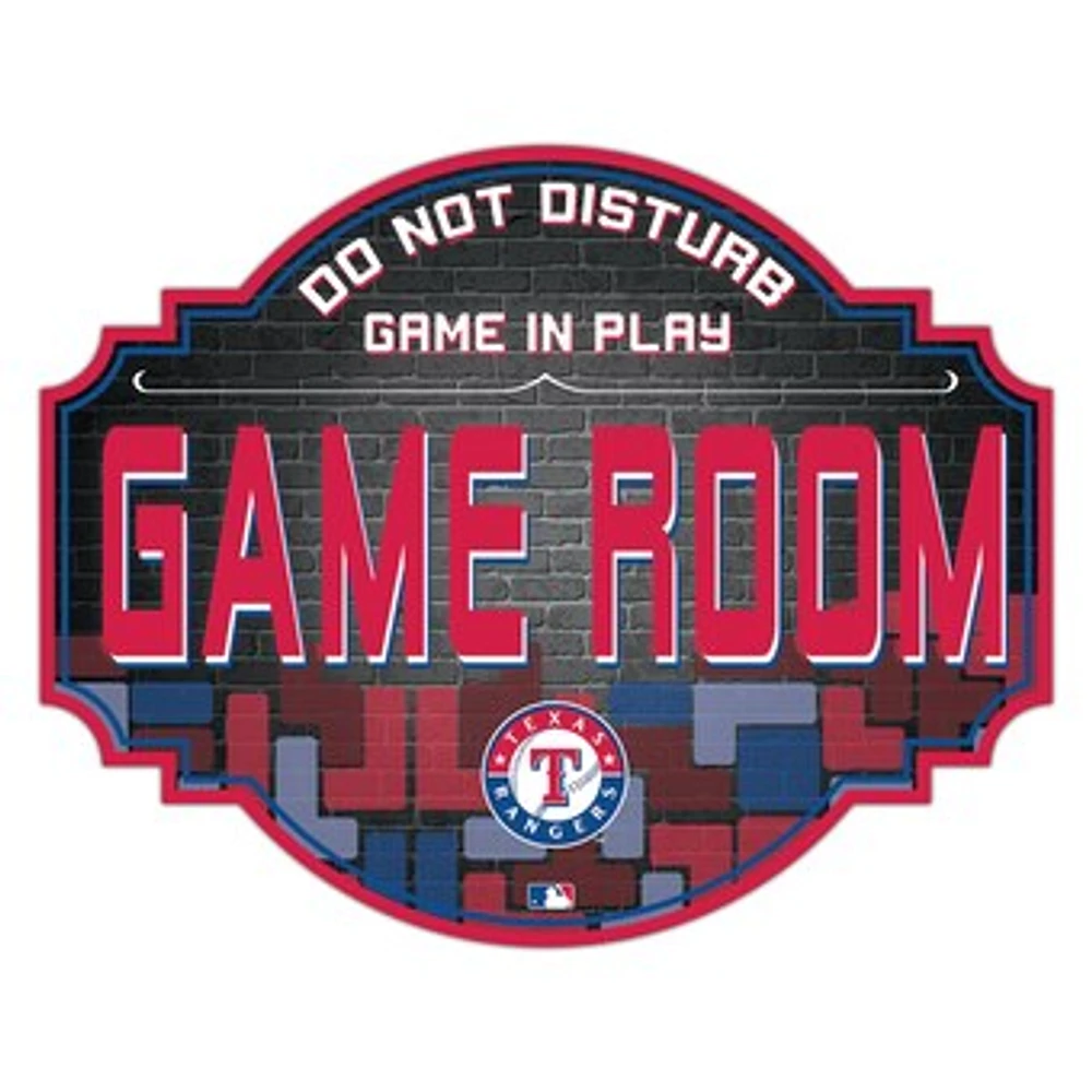 Texas Rangers 12'' Game Room Tavern Sign