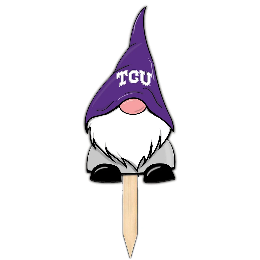 TCU Horned Frogs Gnome Yard Stake