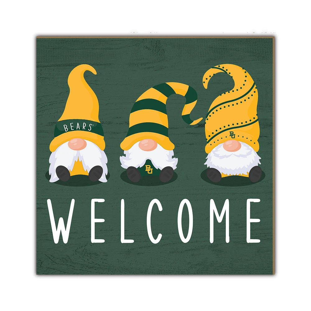 Baylor Bears 10'' x 10'' Welcome Gnomes Sign