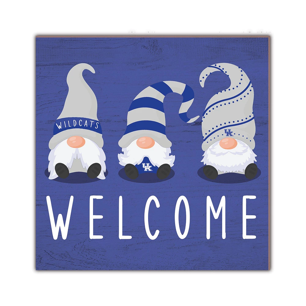 Kentucky Wildcats 10'' x 10'' Welcome Gnomes Sign