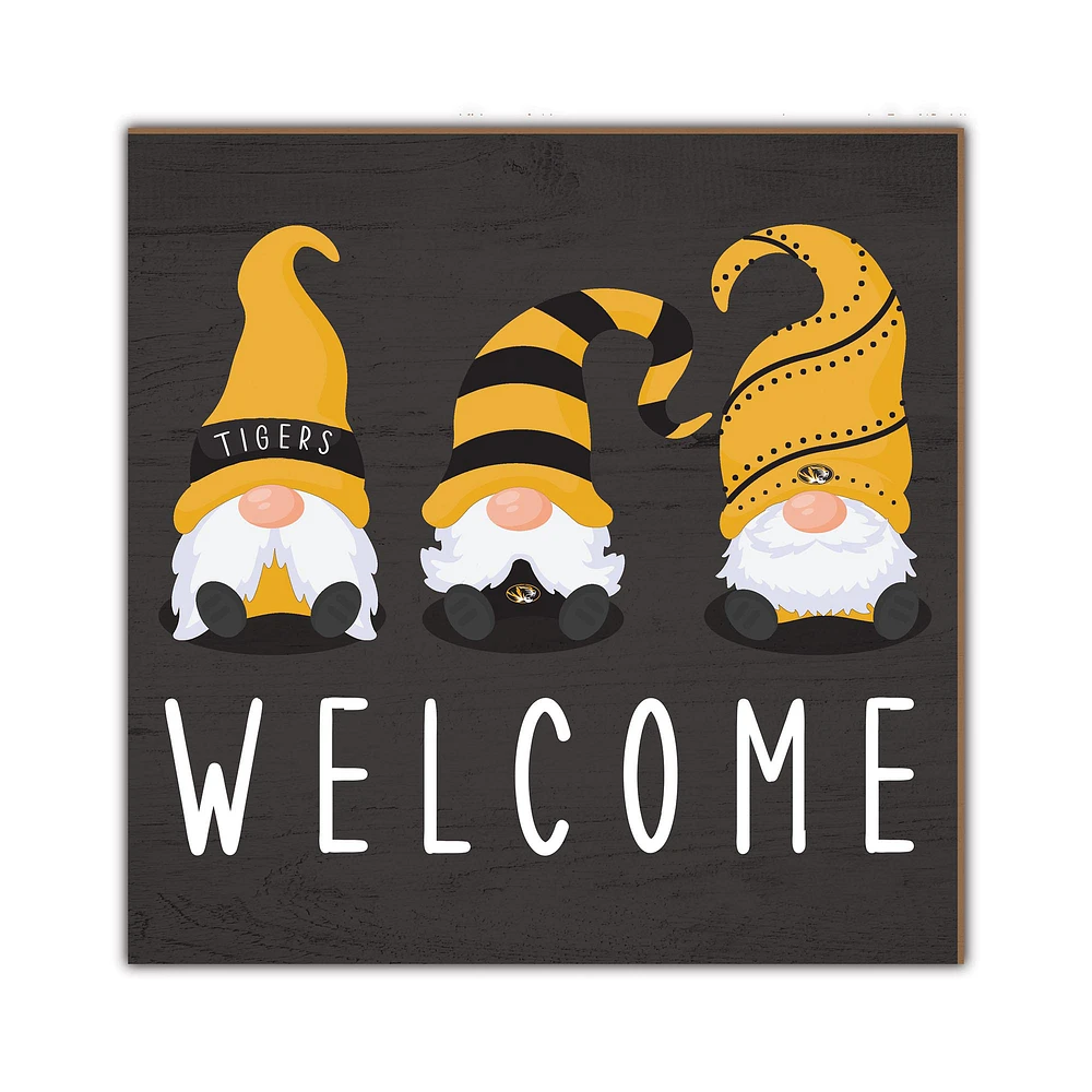 Missouri Tigers 10'' x 10'' Welcome Gnomes Sign